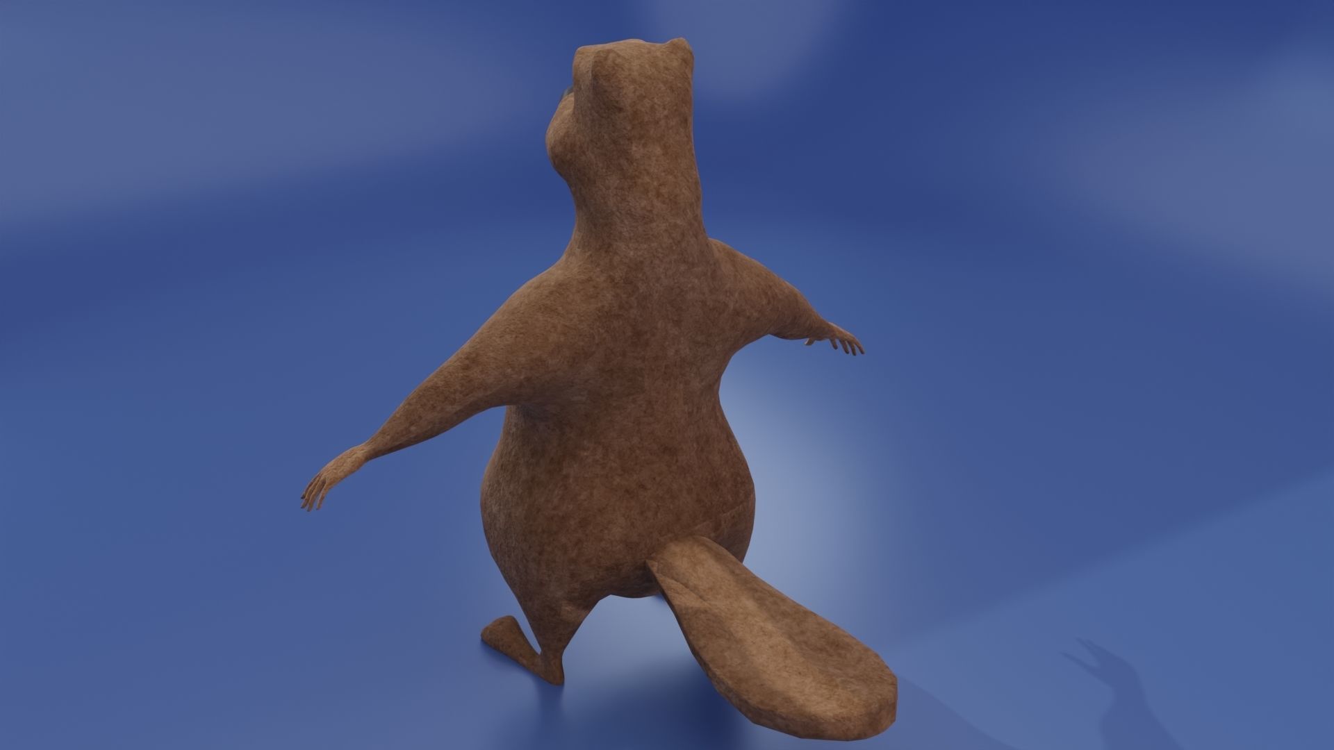Beaver Low-poly 3D model_7