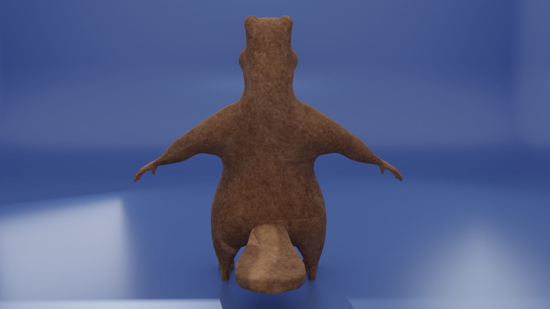 Beaver Low-poly 3D model_6