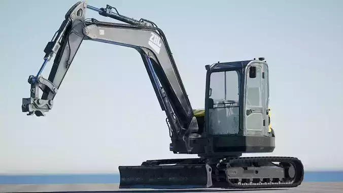 ZBL Mini Excavator v2 - Unreal Engine Project Low-poly 3D model