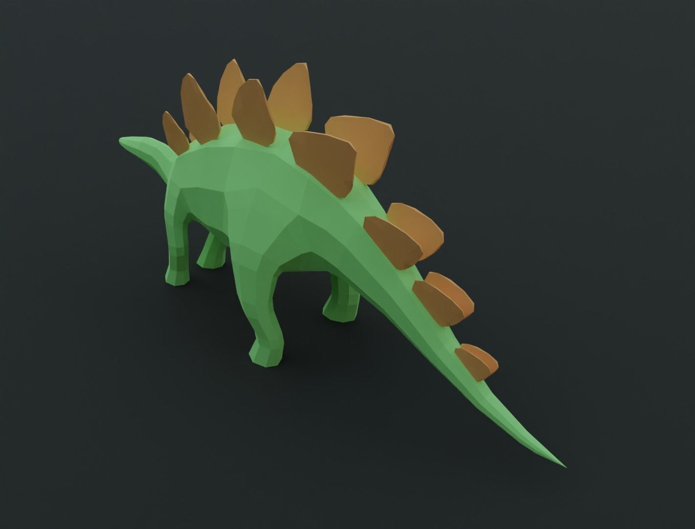Stegosaurus 3D model for 3D print 3D print model_9