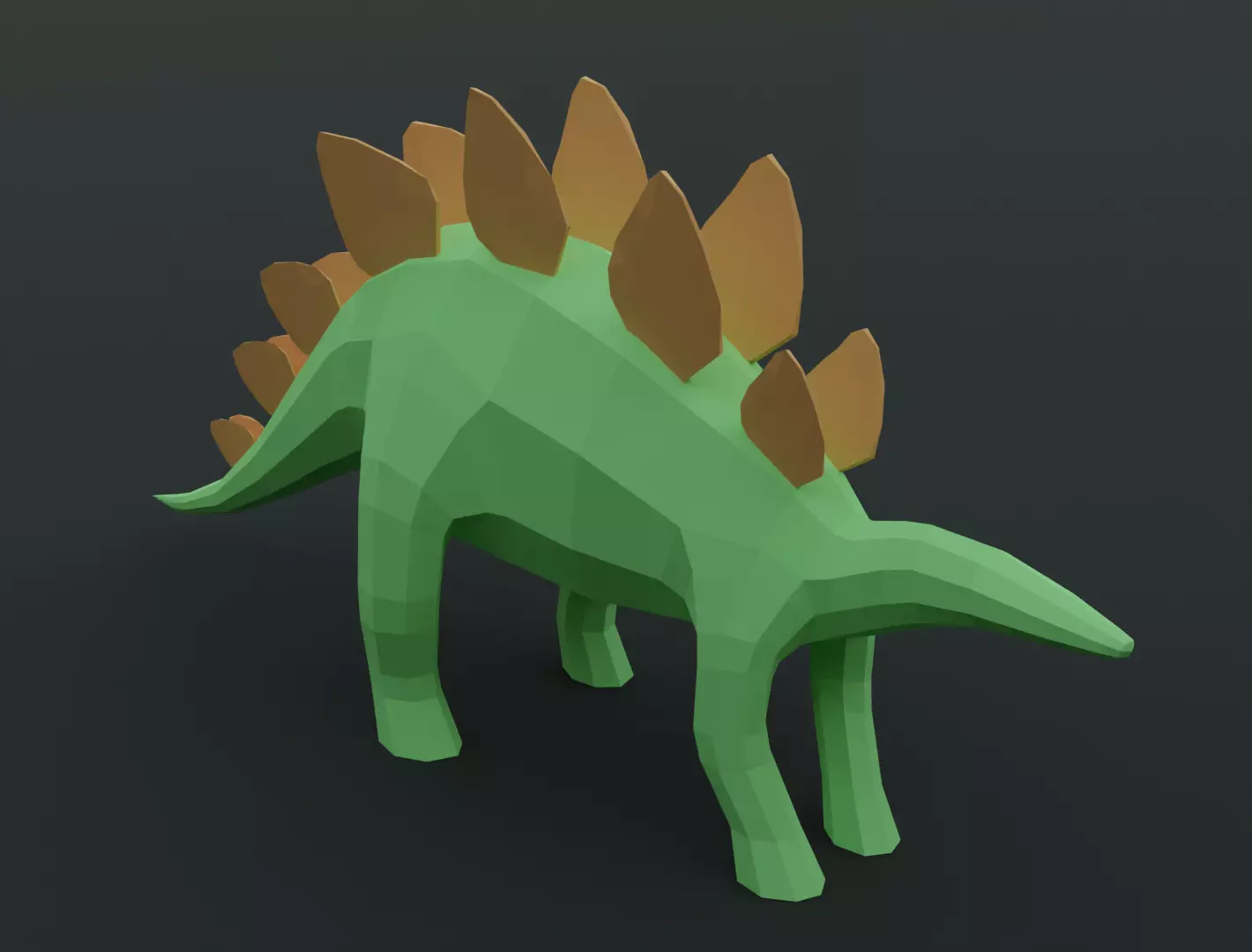 Stegosaurus 3D model for 3D print 3D print model_0