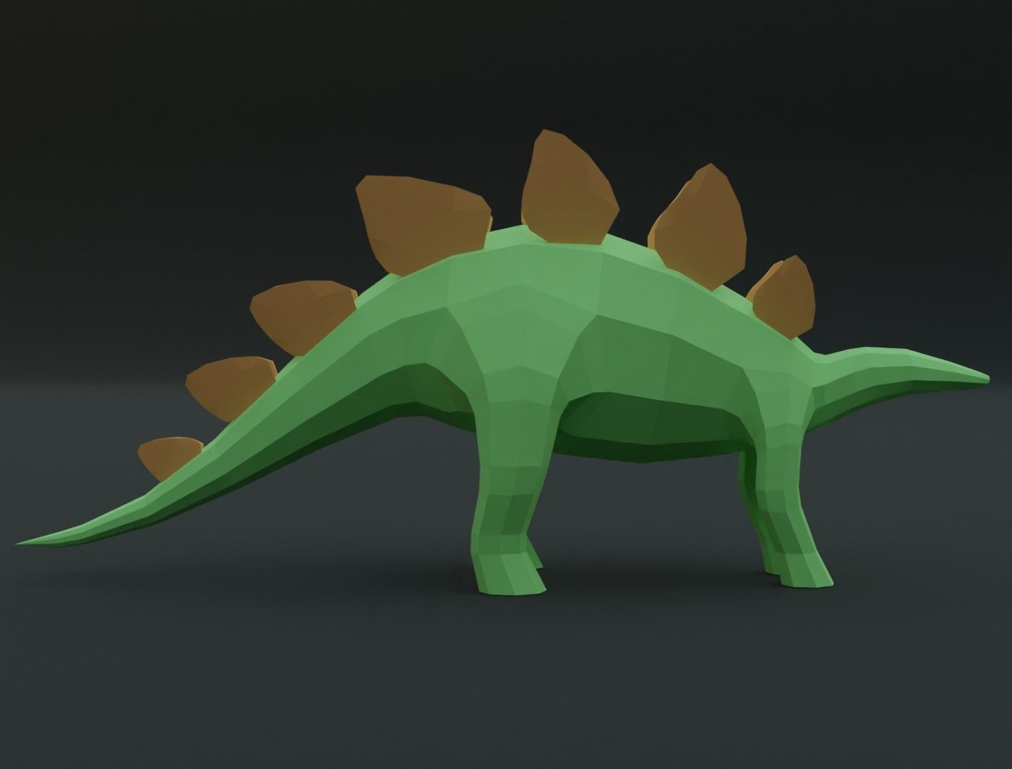 Stegosaurus 3D model for 3D print 3D print model_3