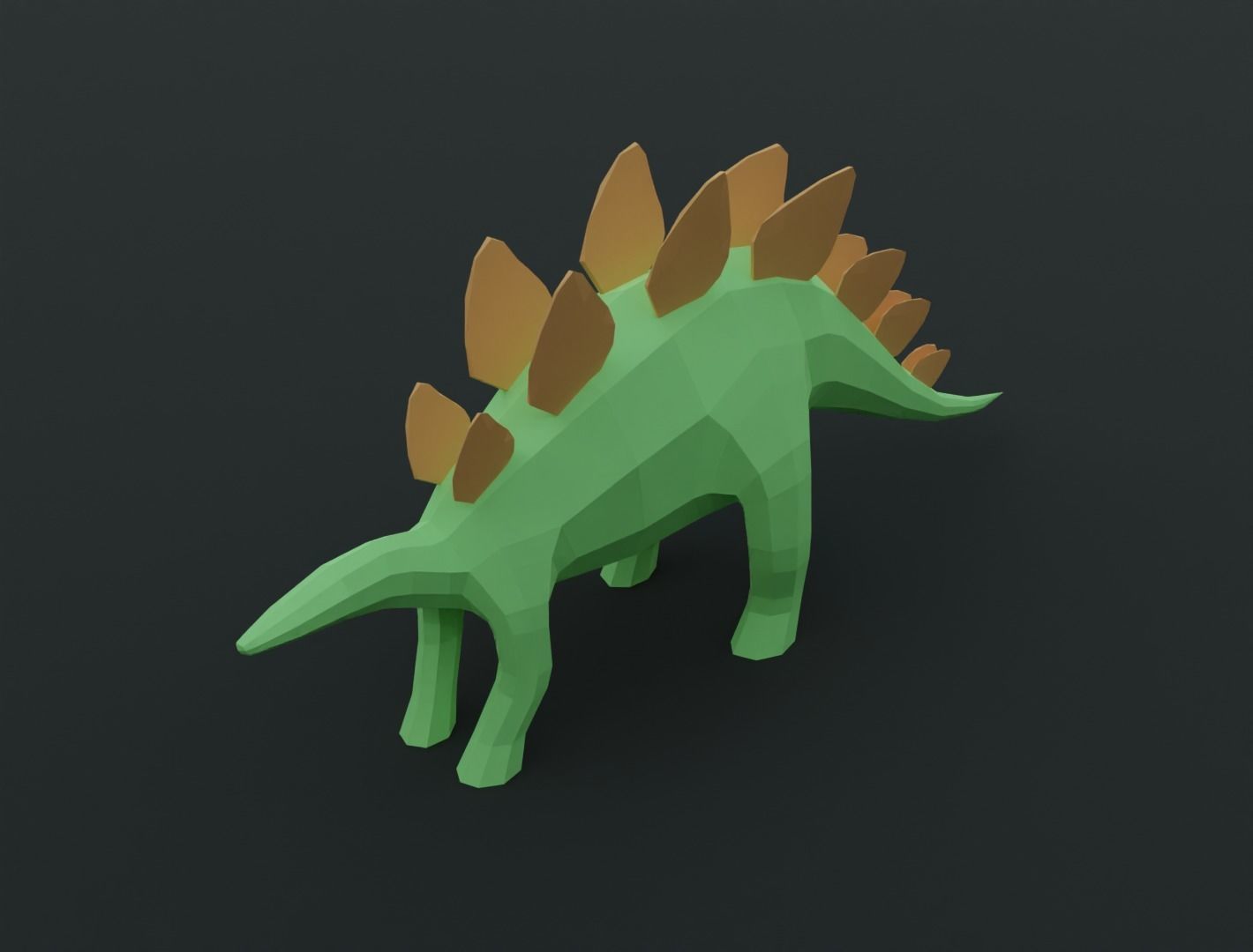 Stegosaurus 3D model for 3D print 3D print model_8