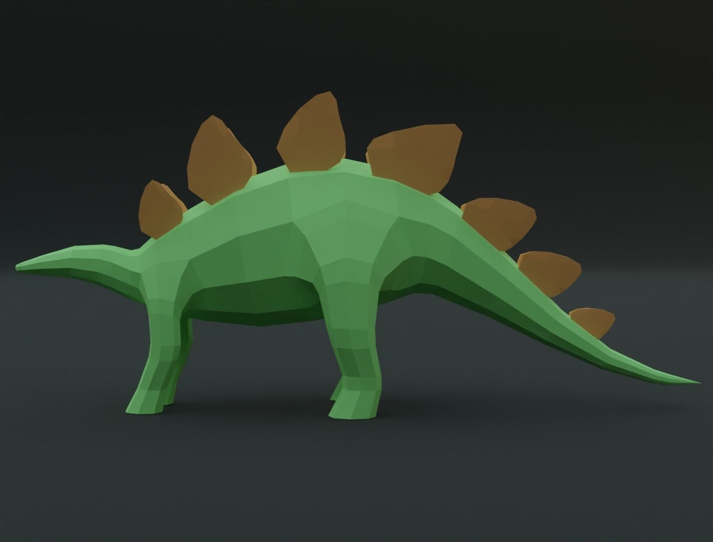 Stegosaurus 3D model for 3D print 3D print model_4