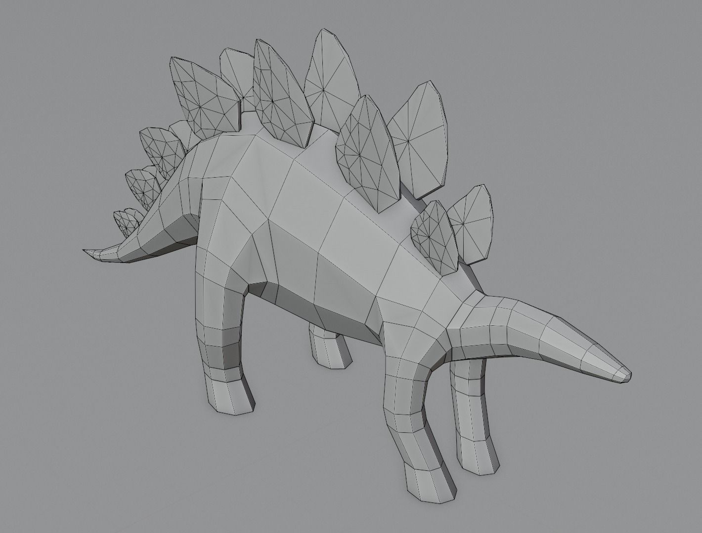 Stegosaurus 3D model for 3D print 3D print model_10