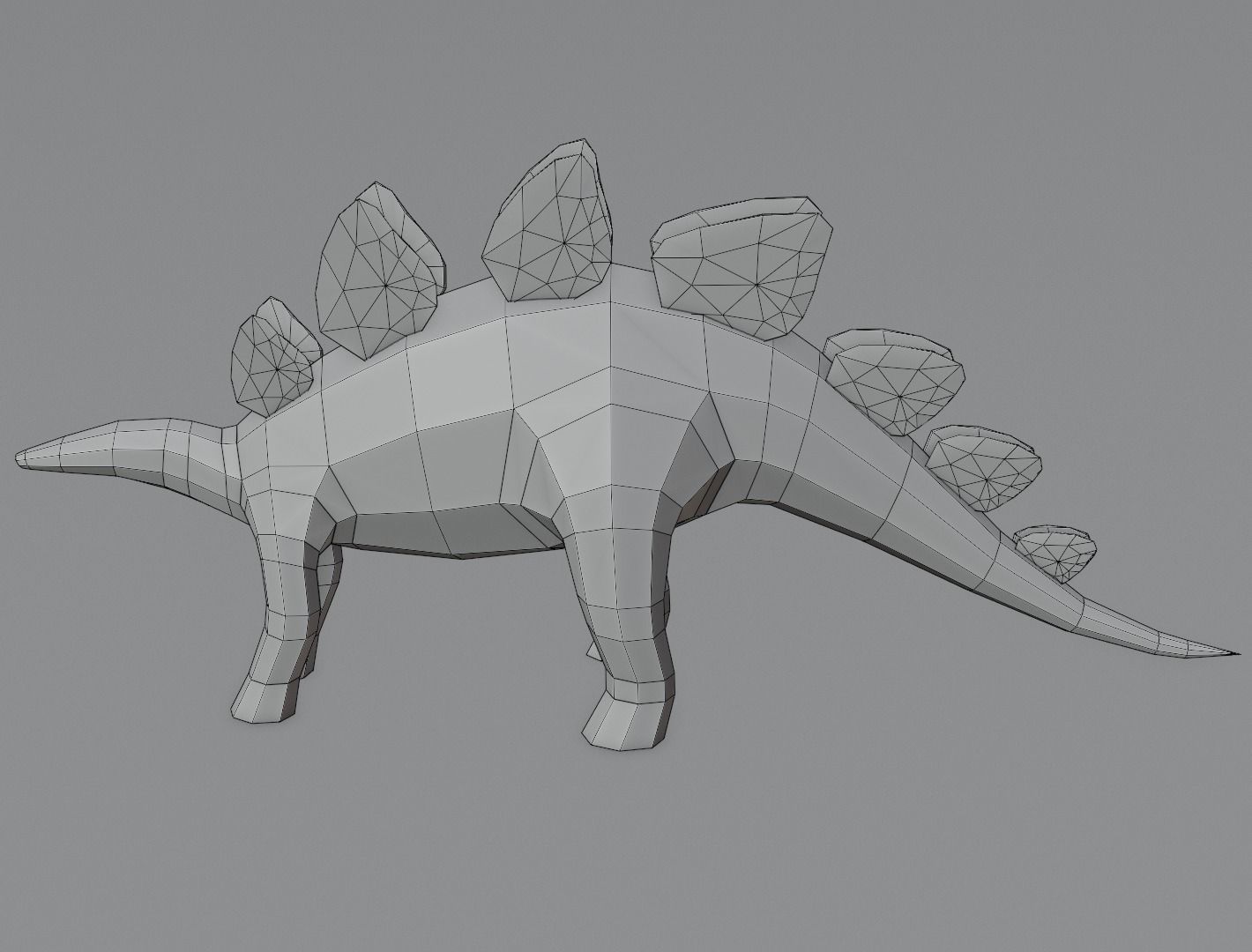 Stegosaurus 3D model for 3D print 3D print model_14