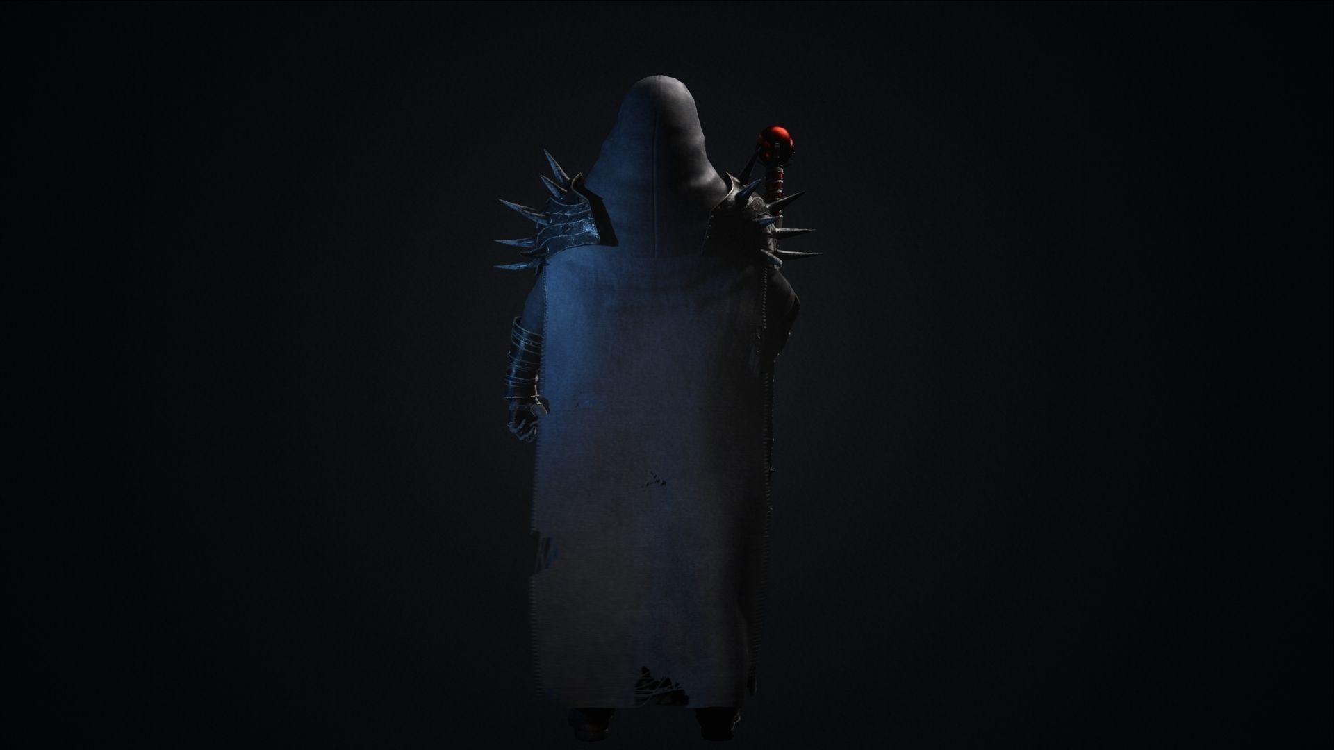 Necromancer Low-poly 3D model_6