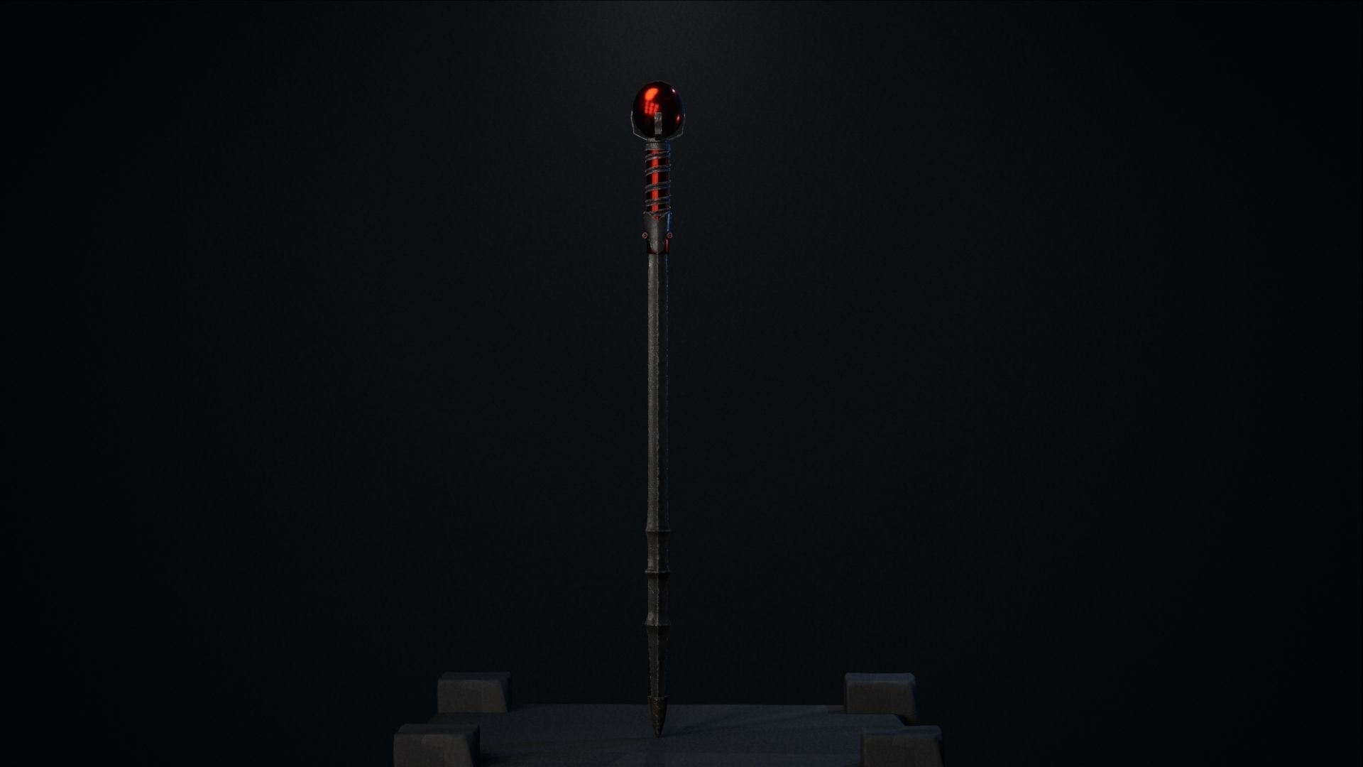 Necromancer Low-poly 3D model_9