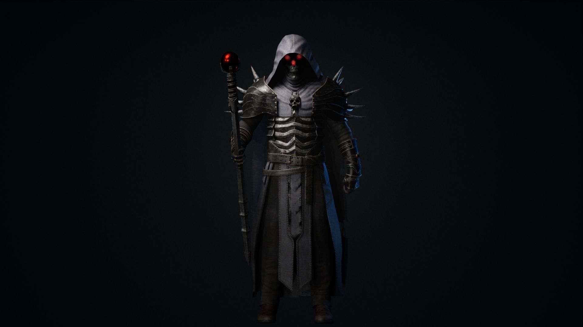 Necromancer Low-poly 3D model_3