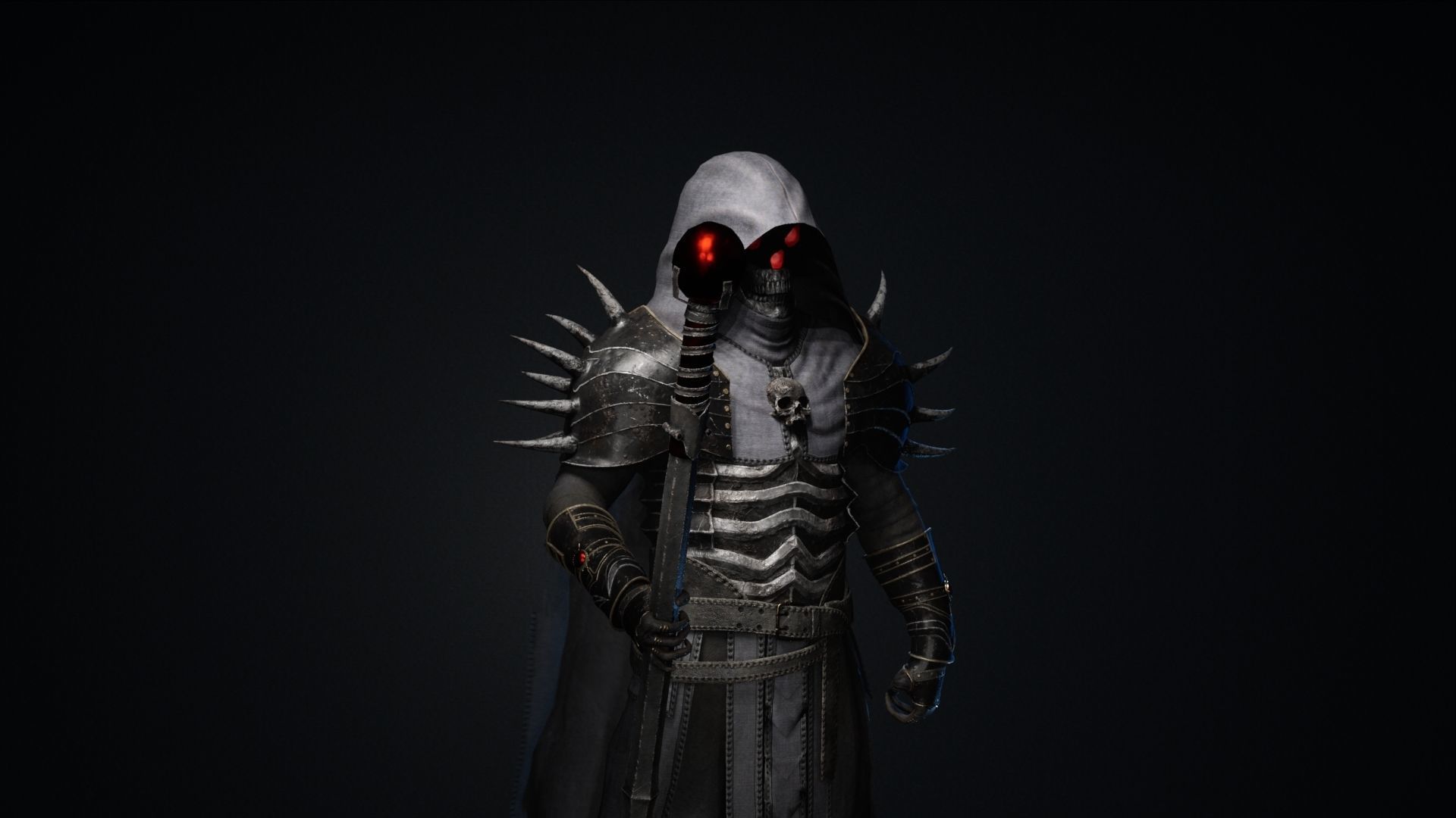 Necromancer Low-poly 3D model_4