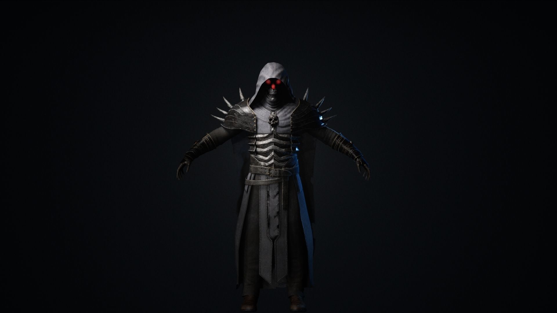 Necromancer Low-poly 3D model_7