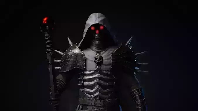 Necromancer Low-poly 3D model