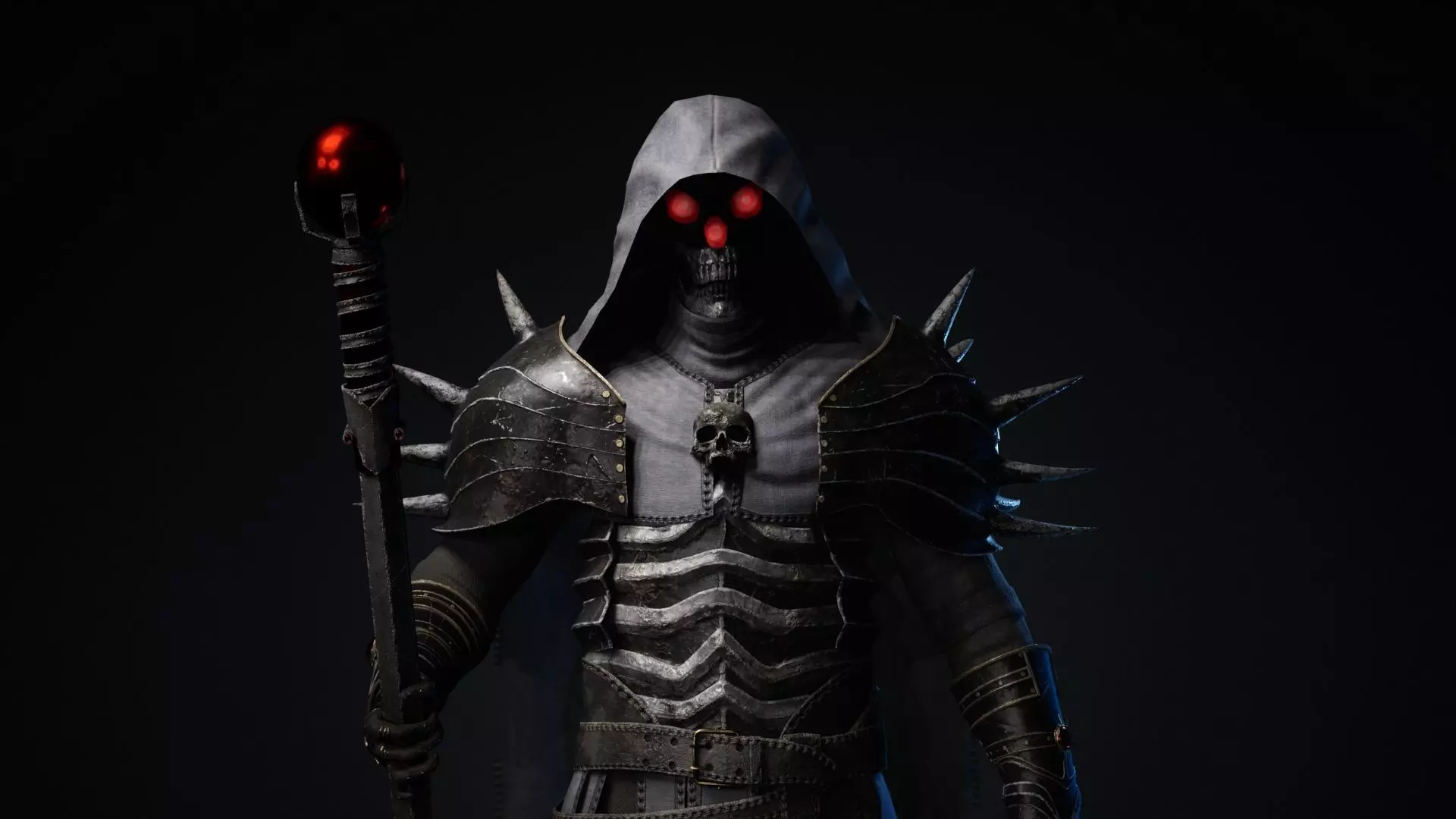 Necromancer Low-poly 3D model_0