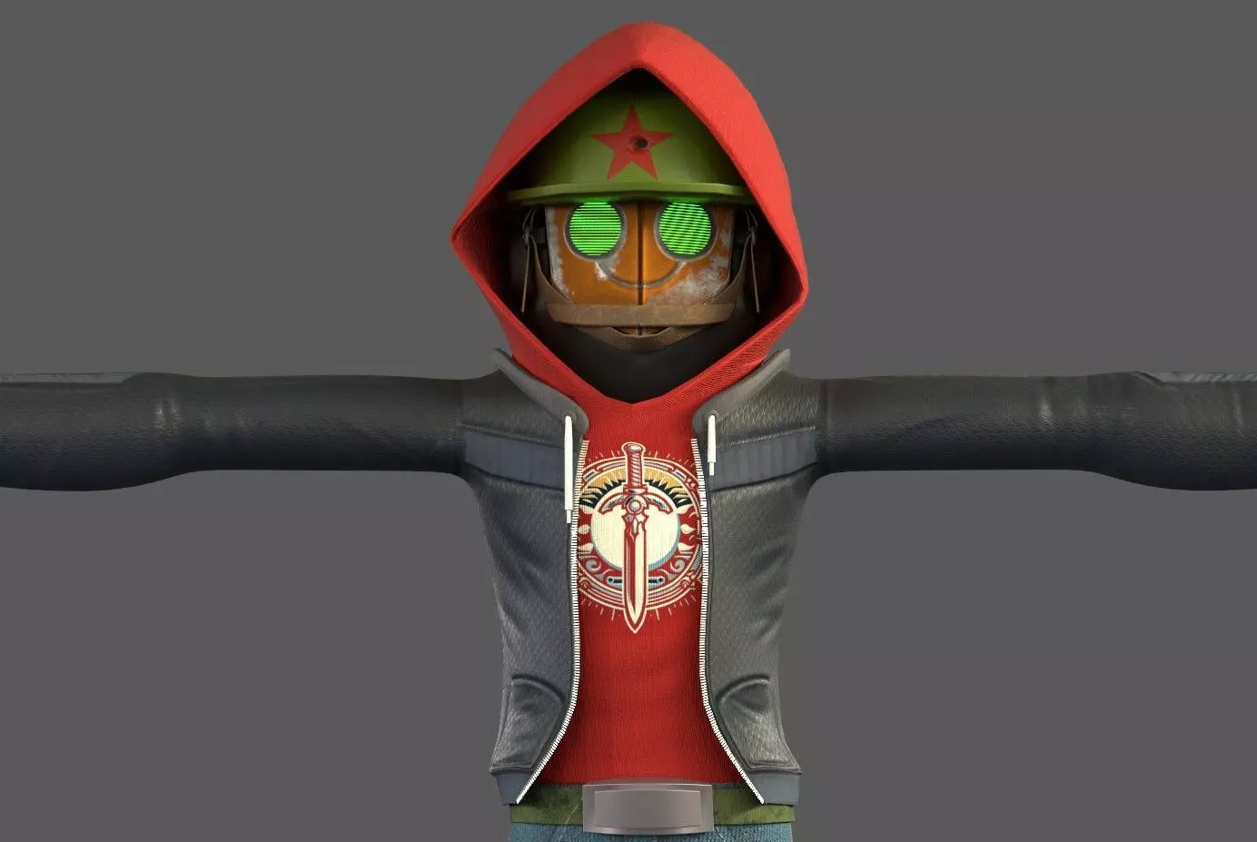 Game ready Character Low-poly 3D model_0