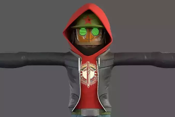 Game ready Character Low-poly 3D model