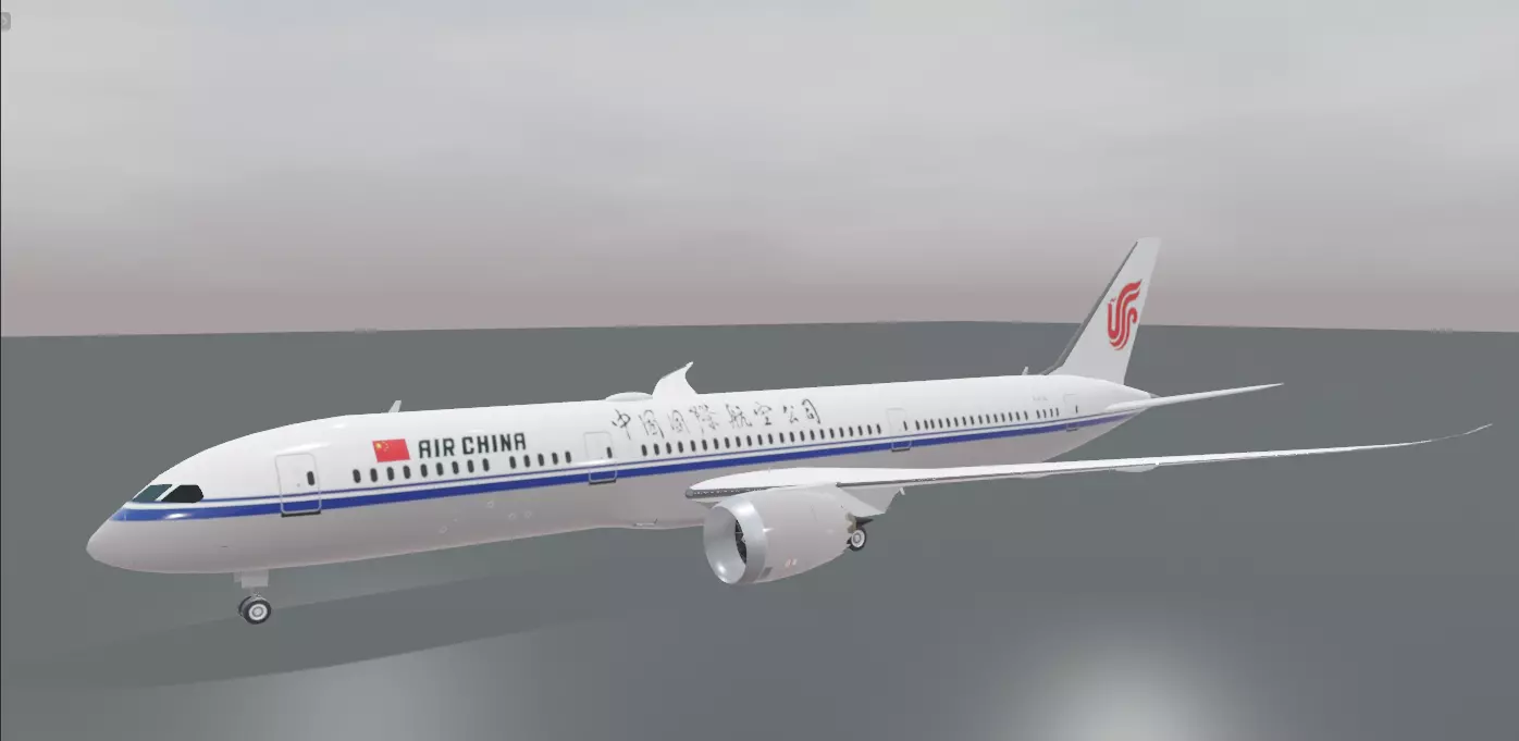 Air China Boeing 787-9 dreamliner 3D Model Low-poly 3D model