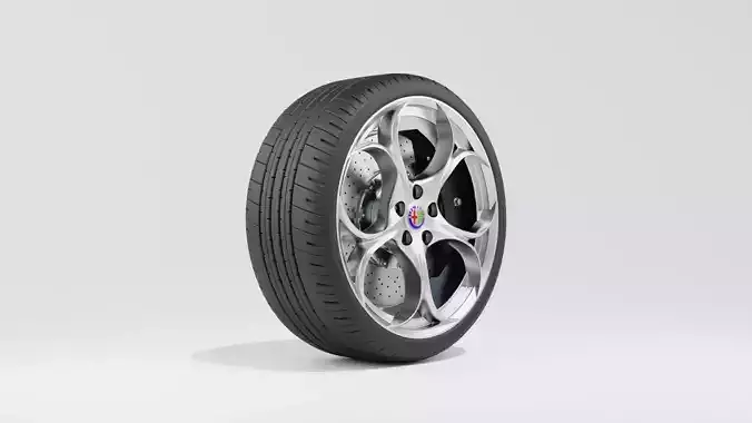 Alfa Romeo Giulia Quadrifoglio 2016 Wheel 3D Model 3D model