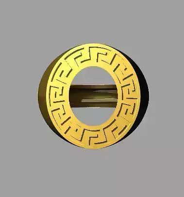 Varsache Border Black Stone ring