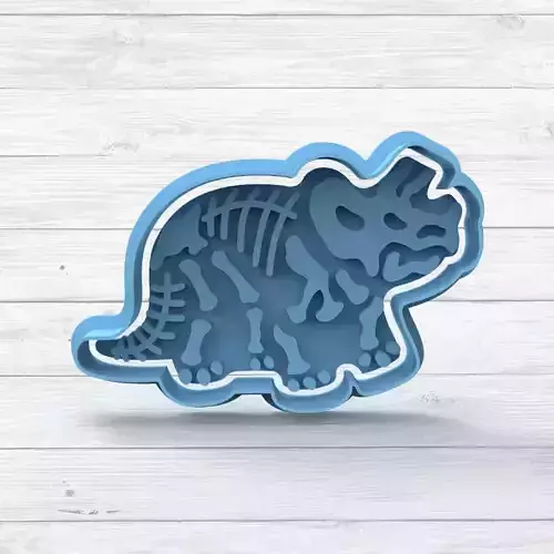 Dinosaur Trceraptops Cookie CUtter STL