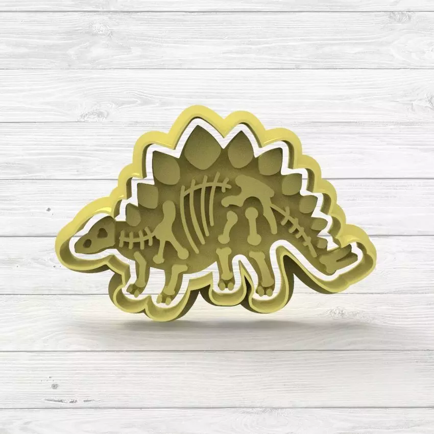 Dinosaur Stegosaurus Cookie Cutter STL 3D print model