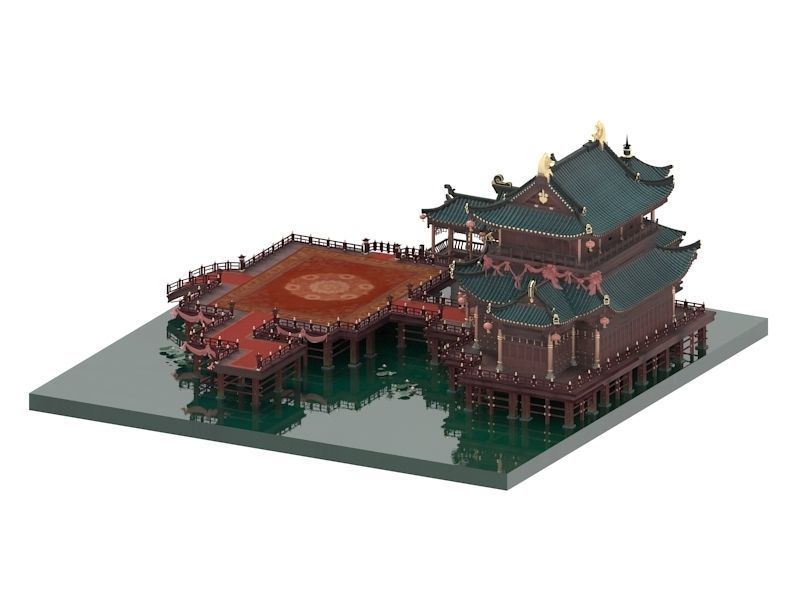 Ancient Chinese architecture 3D model_3