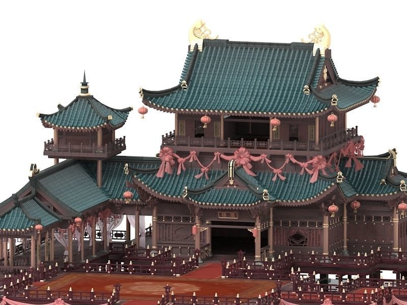 Ancient Chinese architecture 3D model_6