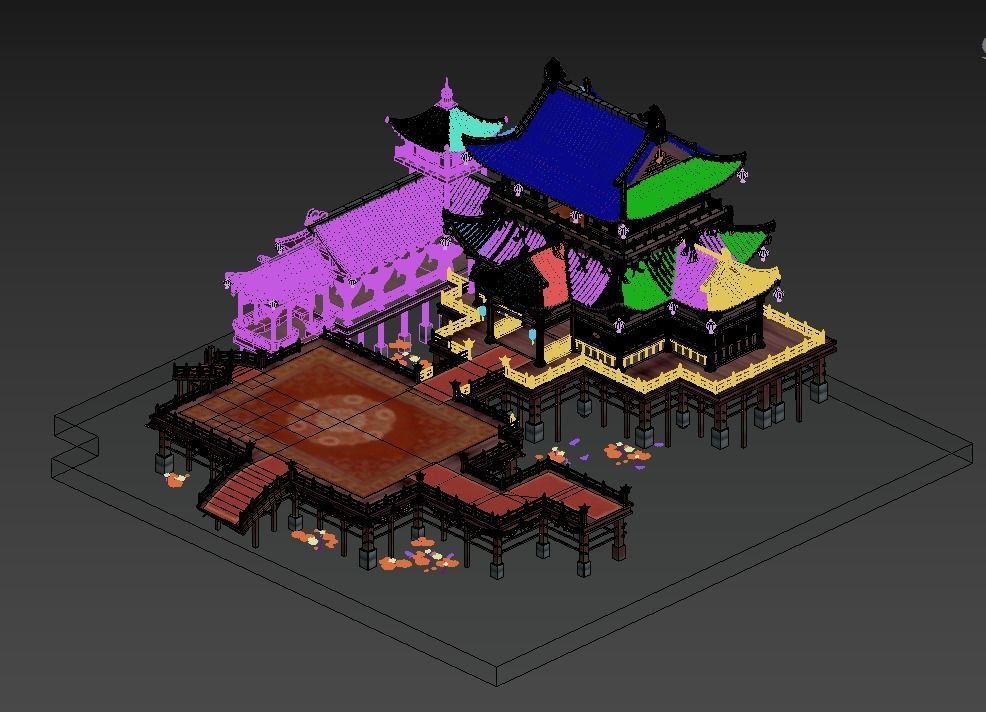 Ancient Chinese architecture 3D model_7