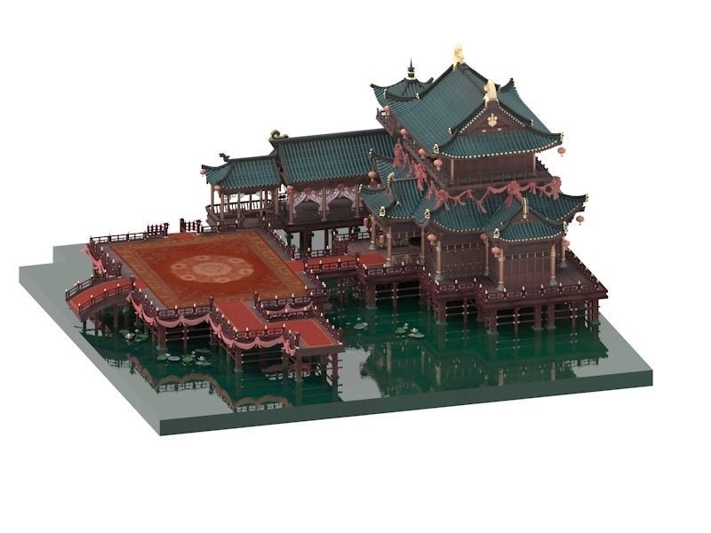 Ancient Chinese architecture 3D model_2