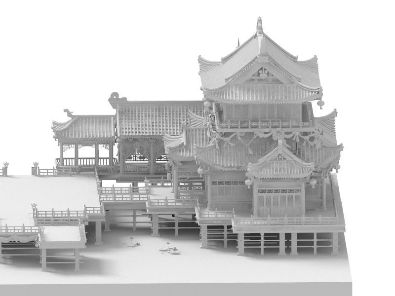 Ancient Chinese architecture 3D model_12
