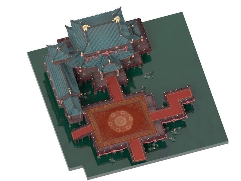 Ancient Chinese architecture 3D model_9