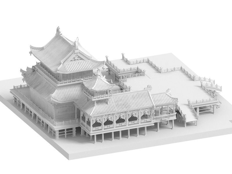Ancient Chinese architecture 3D model_13