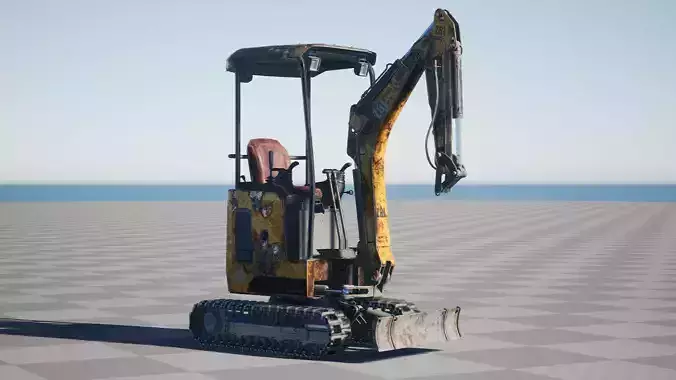 ZBL Mini Excavator v3 - Unreal Engine Project Low-poly 3D model
