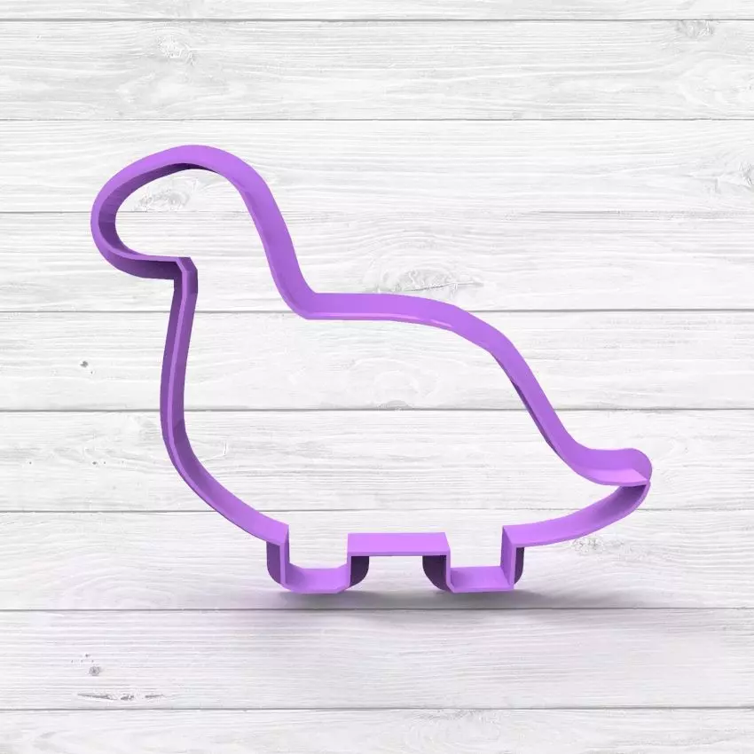 Pack X3 Dinosaur Cookie Cutter STL 3D print model