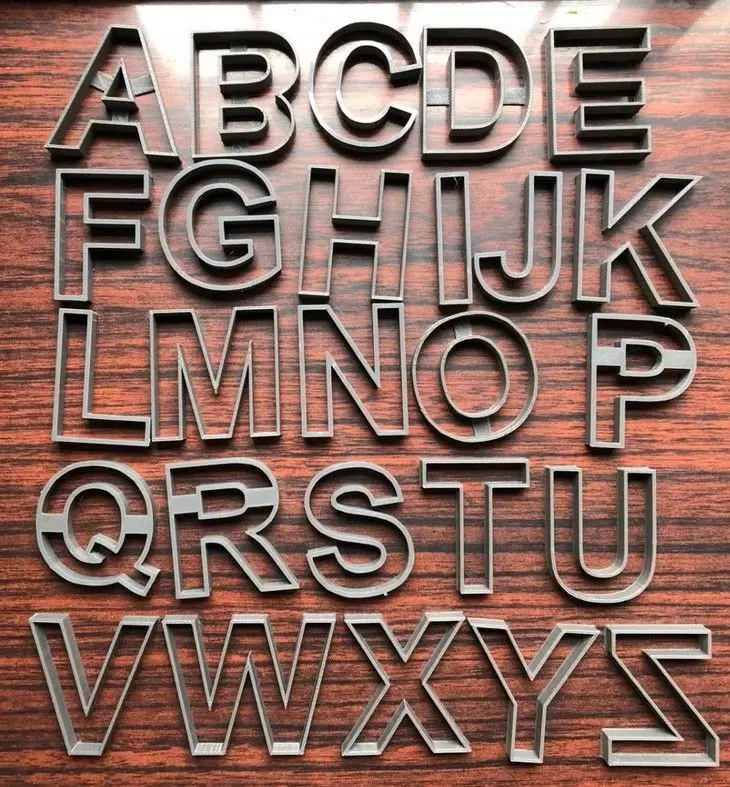 Alphabet Arial 8cm Cookie Cutter STL 3D print model