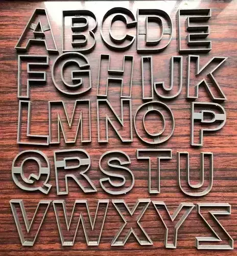 Alphabet Arial 8cm Cookie Cutter STL 3D print model