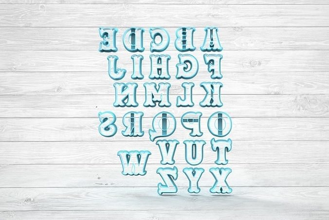 Alphabet Circus Cookie CUtter STL 3D print model
