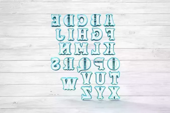 Alphabet Circus Cookie CUtter STL 3D print model