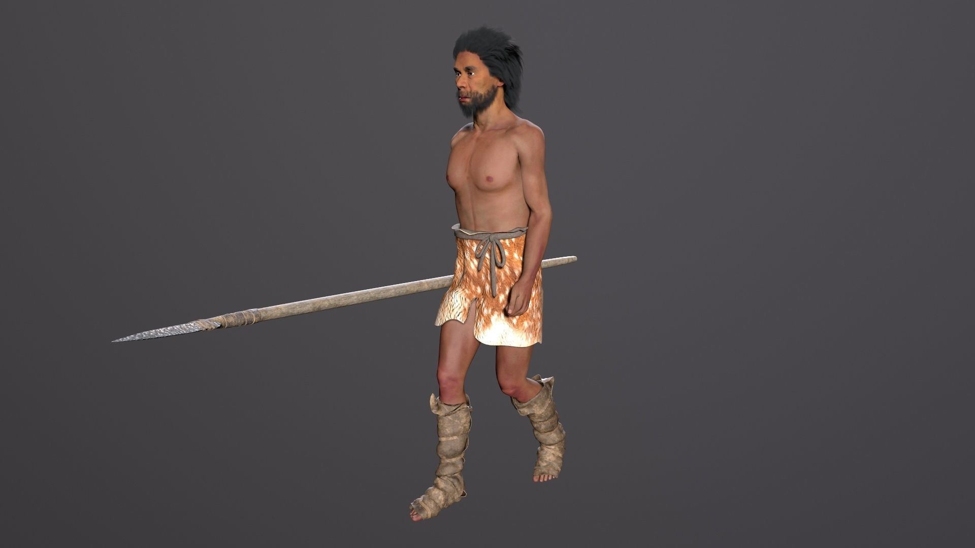 hominid Low-poly 3D model_2