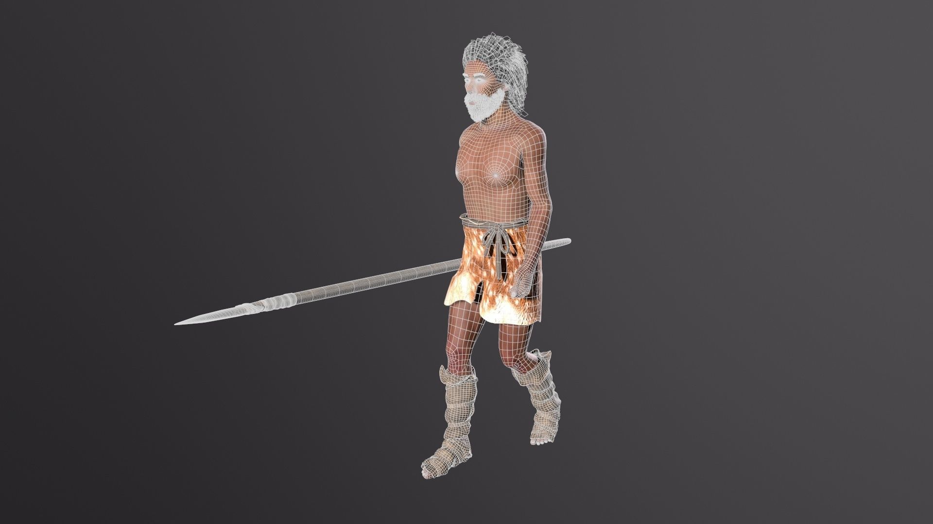 hominid Low-poly 3D model_12