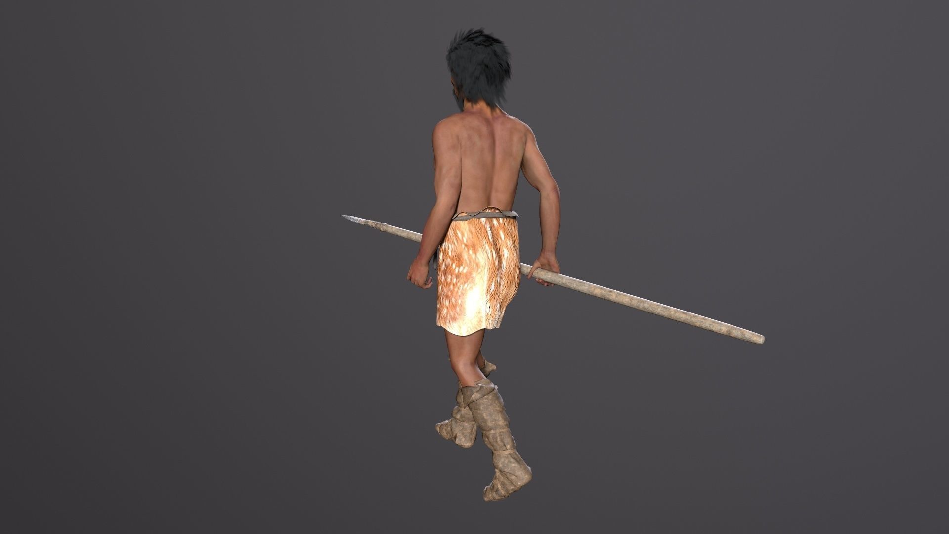 hominid Low-poly 3D model_3