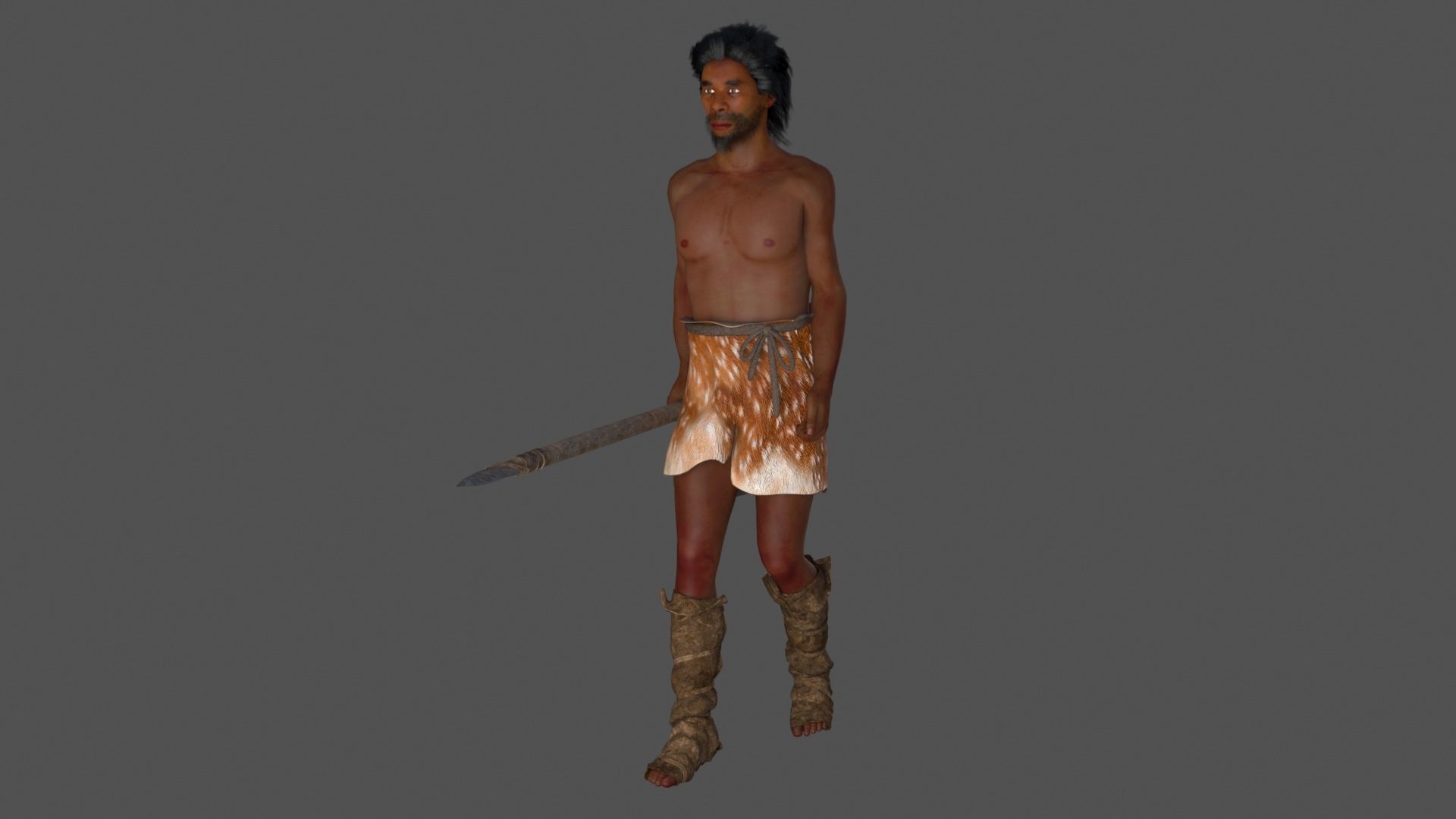 hominid Low-poly 3D model_6