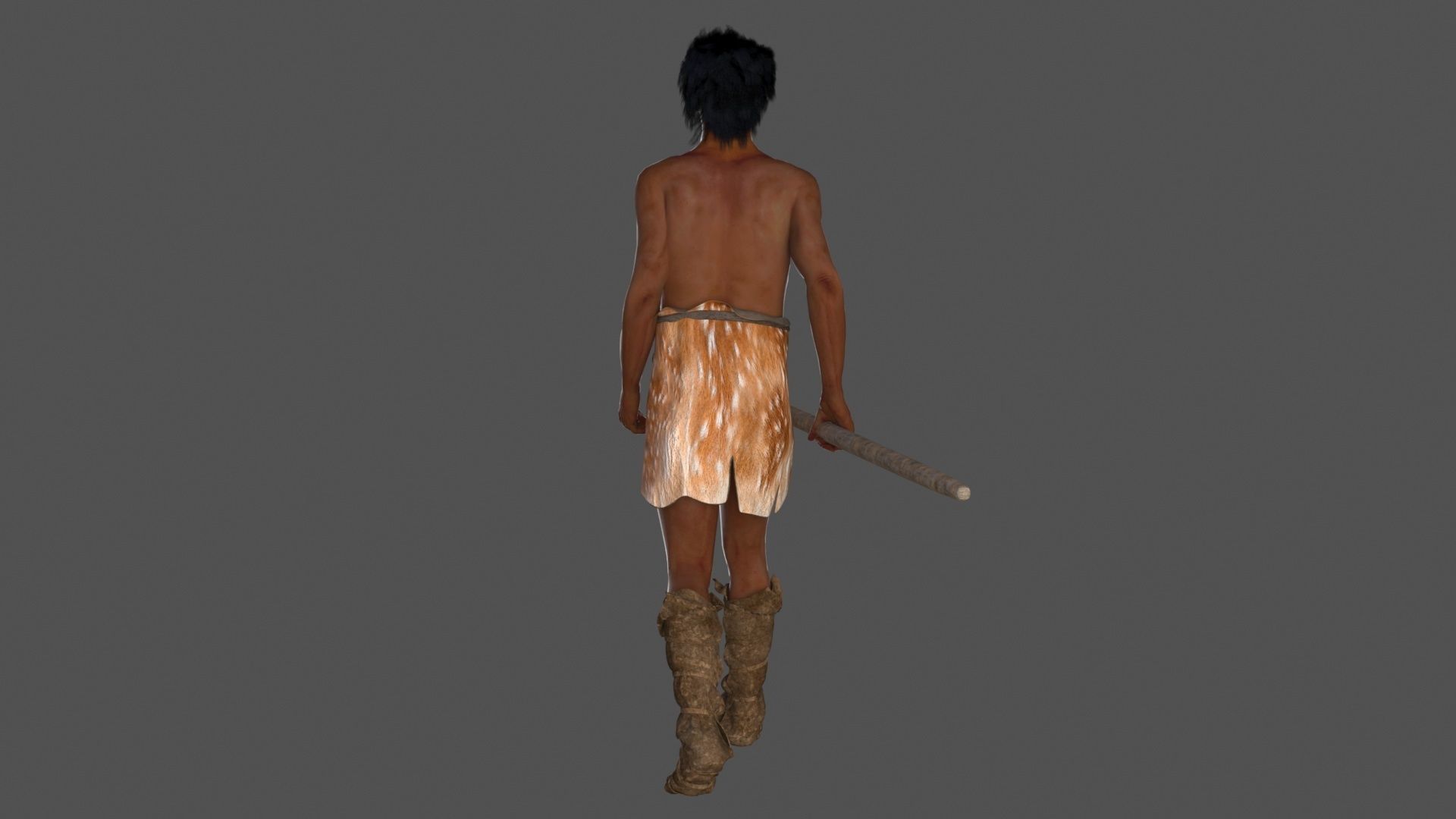hominid Low-poly 3D model_8