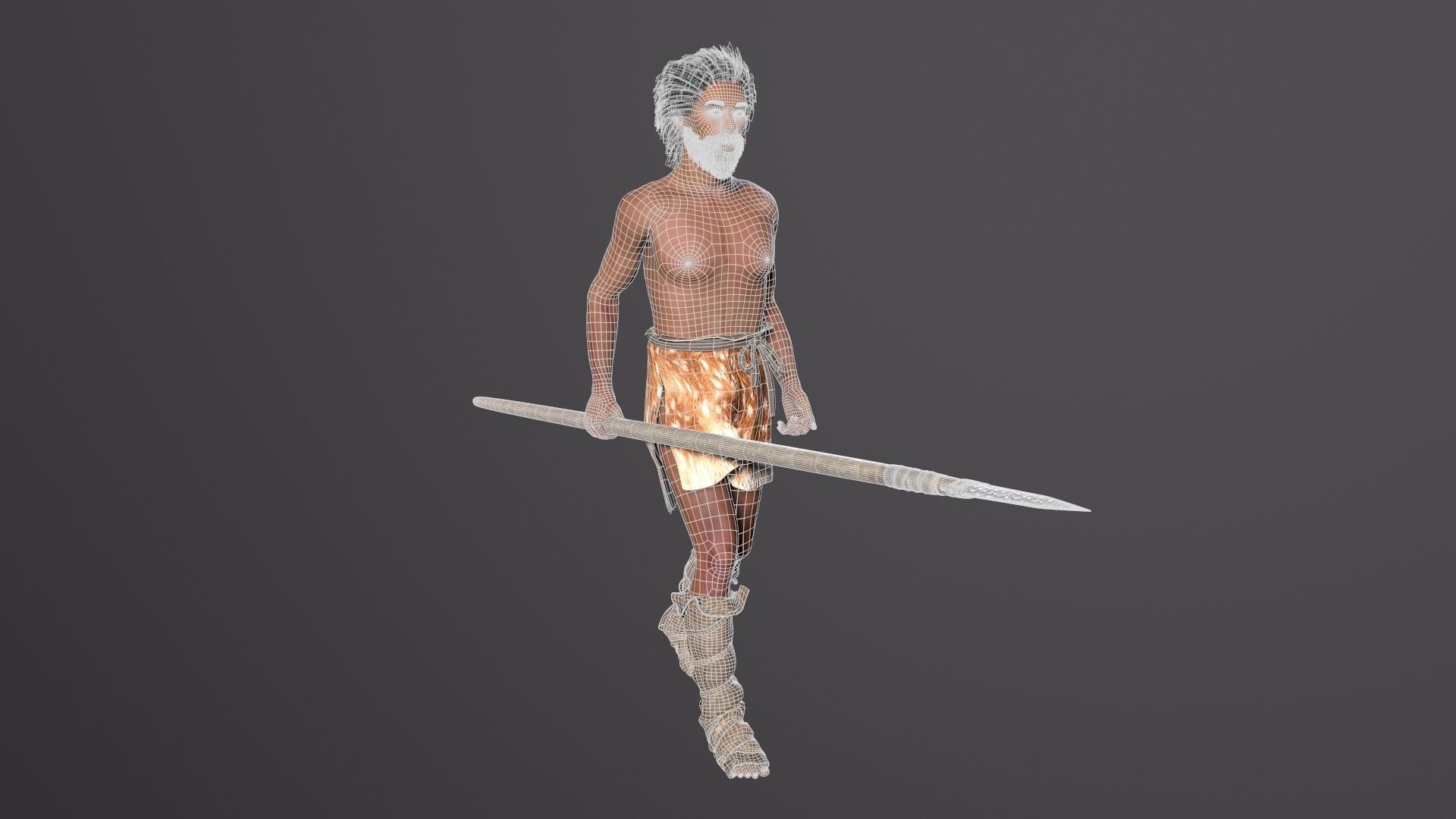 hominid Low-poly 3D model_11