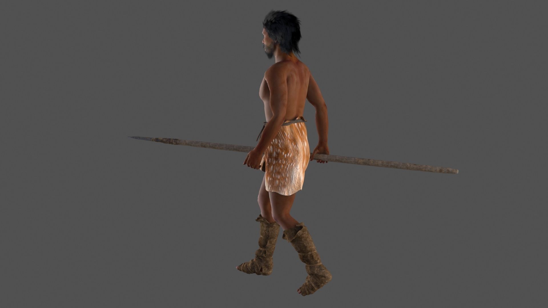 hominid Low-poly 3D model_7