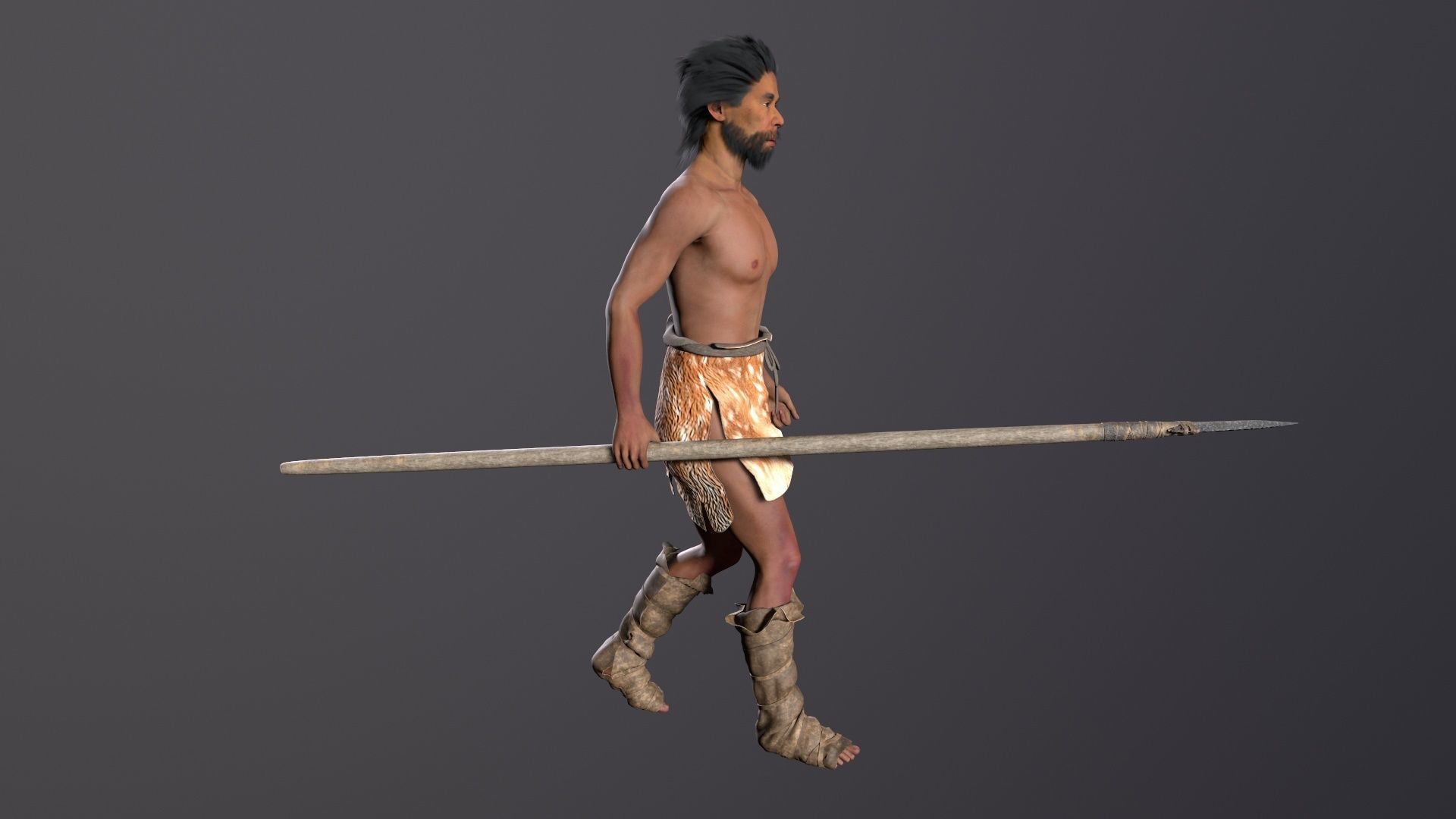 hominid Low-poly 3D model_1