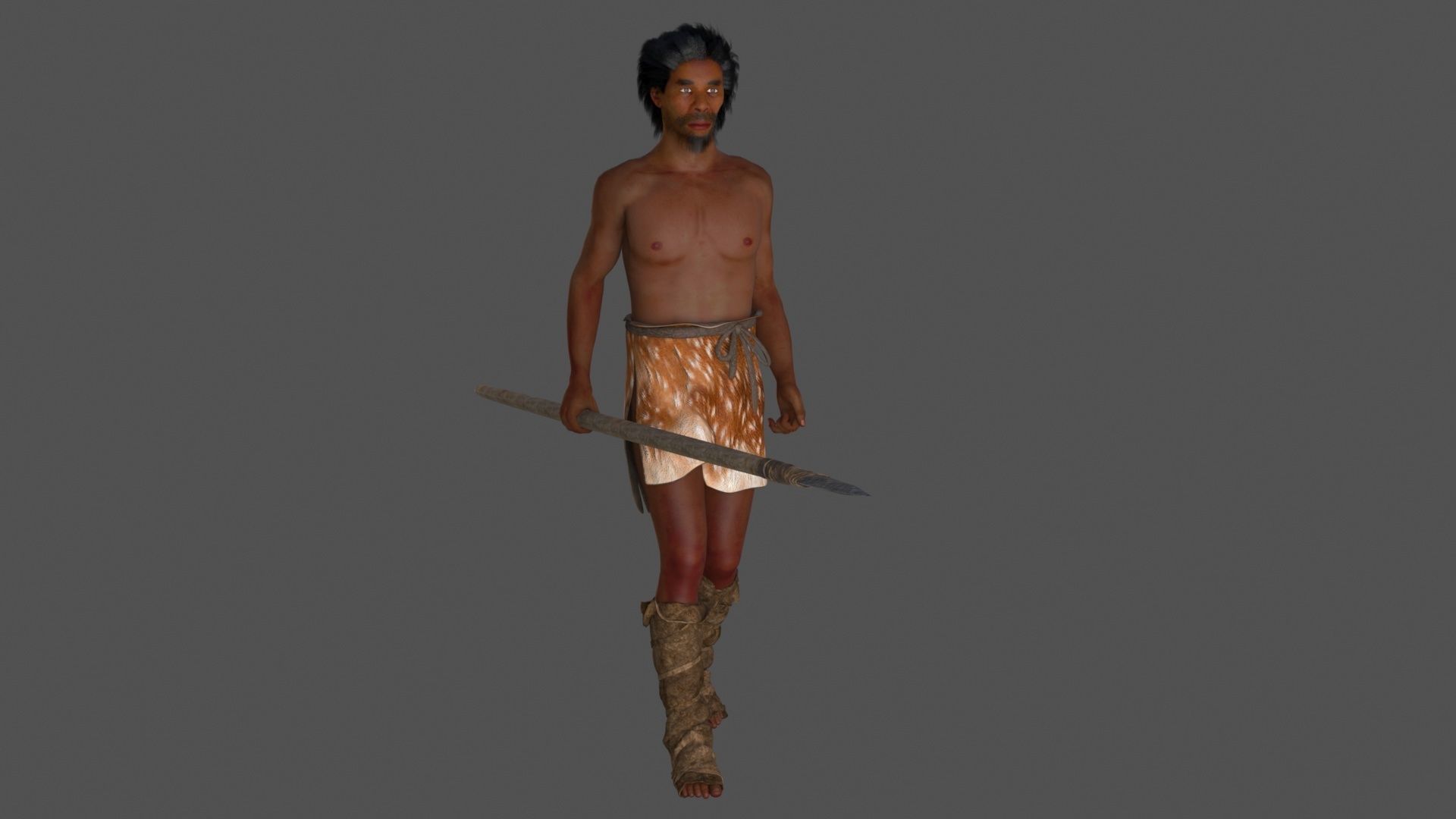 hominid Low-poly 3D model_5