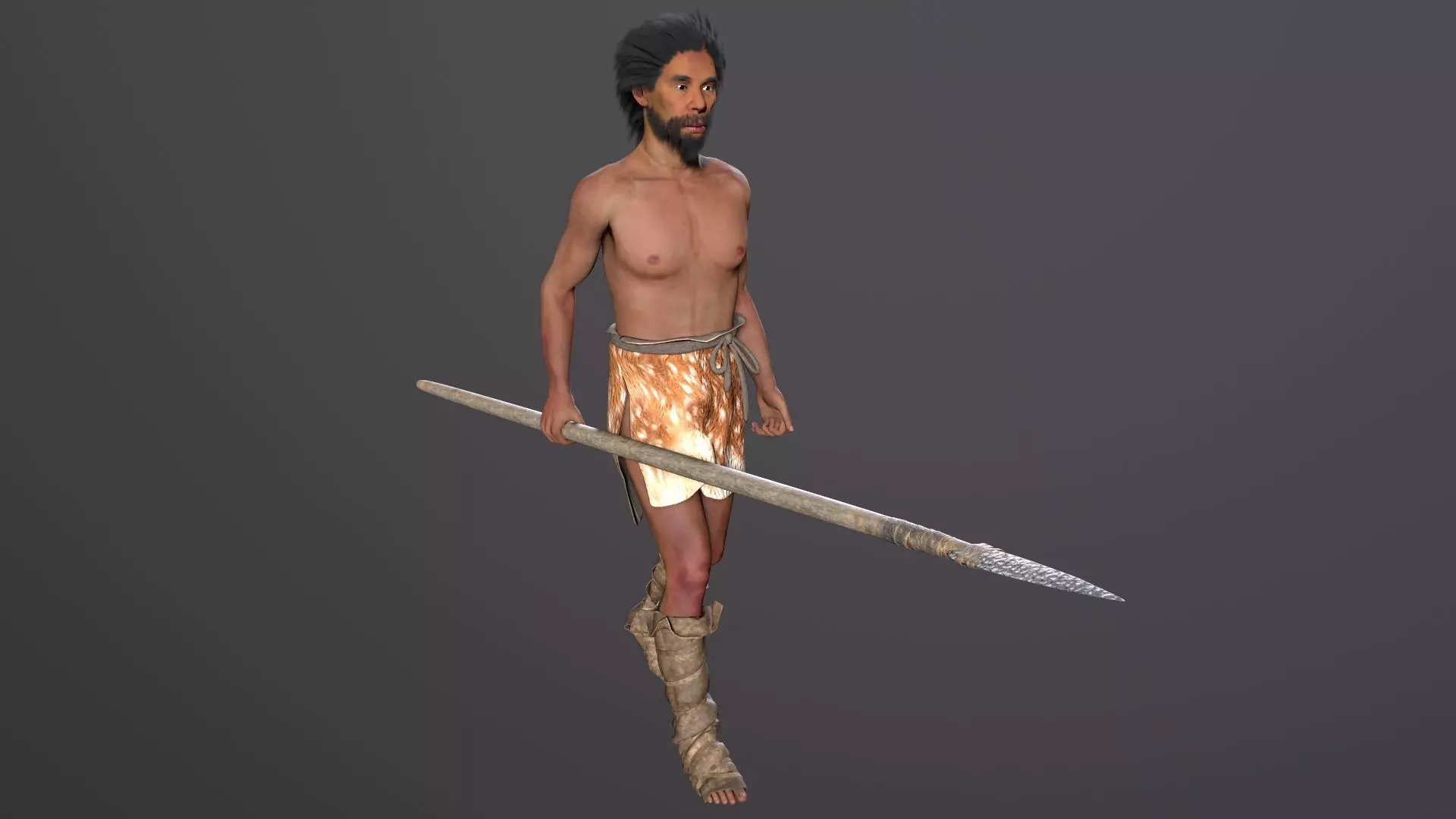 hominid Low-poly 3D model_0