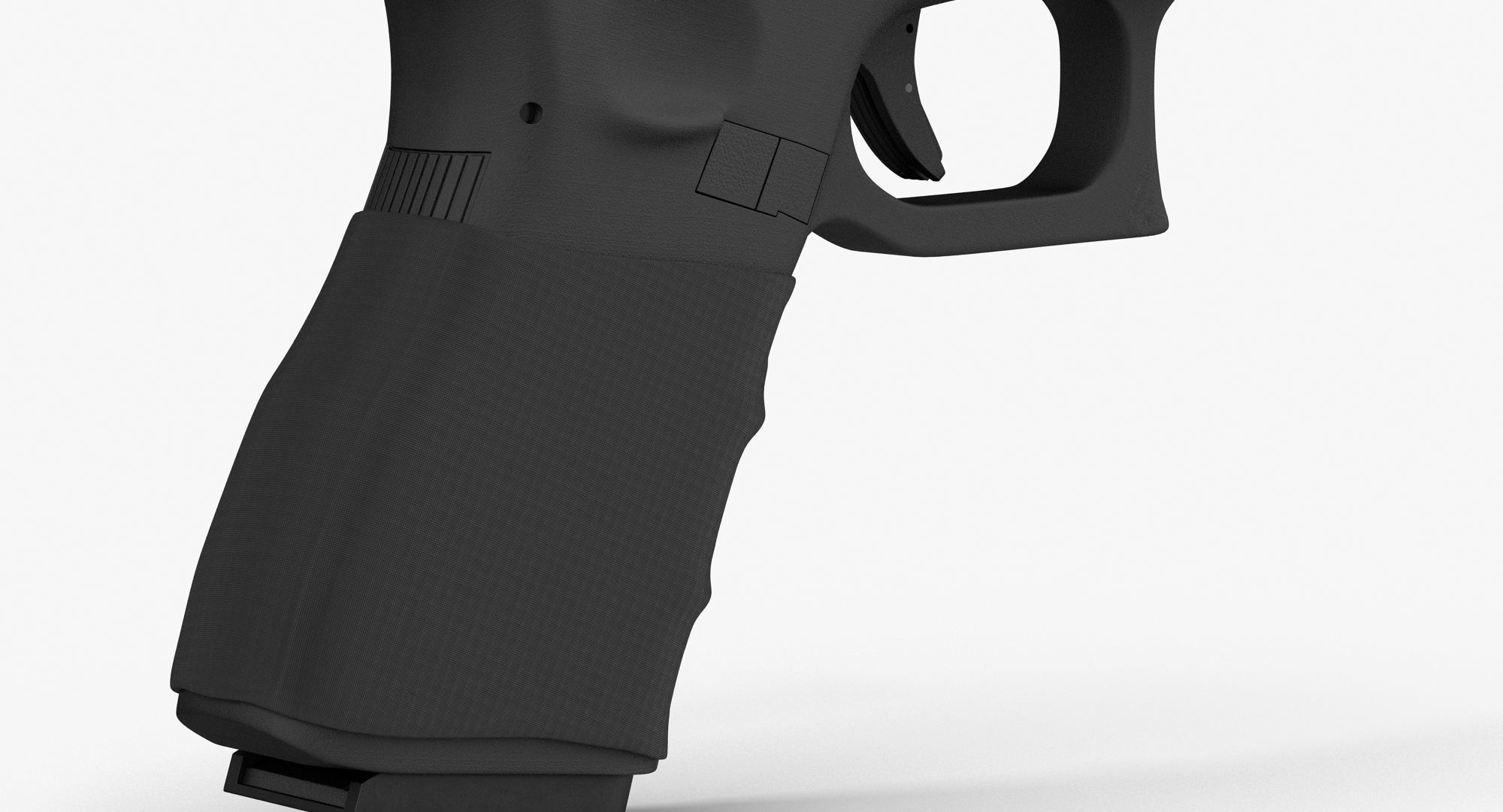 Glock 19 Handle Low-poly 3D model_7