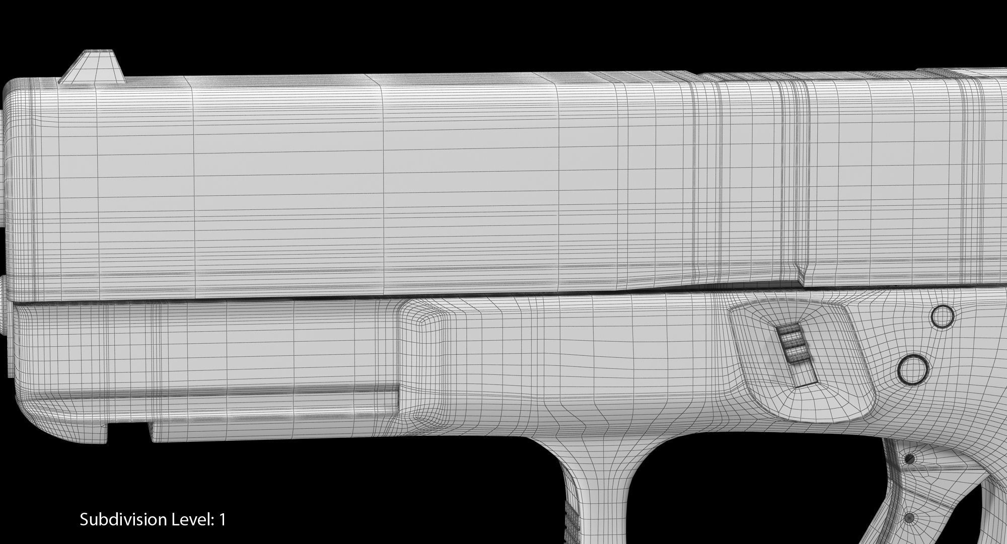 Glock 19 Handle Low-poly 3D model_15