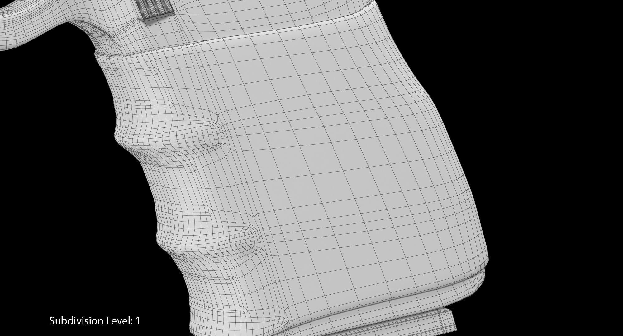 Glock 19 Handle Low-poly 3D model_6